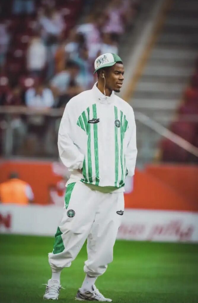 Onyedika in Super Eagles Track suit
